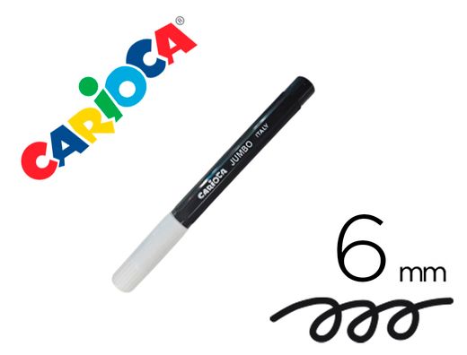 Rotulador carioca jumbo lavable negro punta gruesa 6 mm