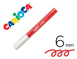 Rotulador carioca jumbo punta gruesa 6 mm lavable color rojo