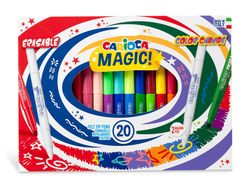 Rotulador carioca magic borrable caja de 20 unidades colores surtidos