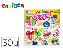 Rotulador carioca perfume caja 30 unidades colores surtidos