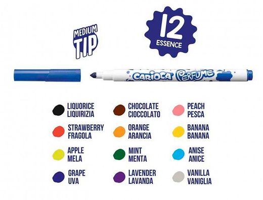Rotulador carioca perfume xplosion caja de 12 unidades colores surtidos