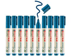 Rotulador edding 21 marcador permanente ecoline 90% reciclado color azul punta redonda 1,5-3 mm recargable