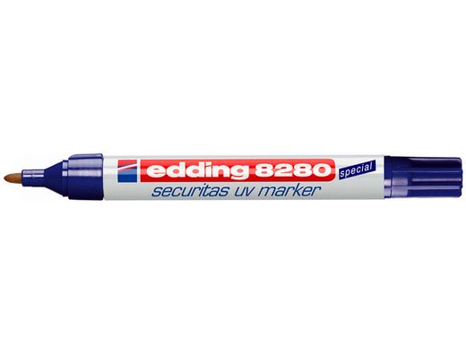 Rotulador edding marcador de seguridad visible bajo la luz ultravioleta punta redonda 1,5 mm