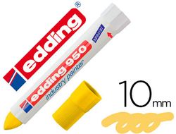 Rotulador edding permanente 950 pasta opaca amarilla punta redonda 10 mm para superficies oxidadas o