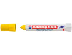 Rotulador edding permanente 950 pasta opaca amarilla punta redonda 10 mm para superficies oxidadas o