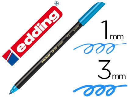 Rotulador Edding Punta Fibra 1200 Azul Metalizado N 73 Punta Redonda 1-3 Mm