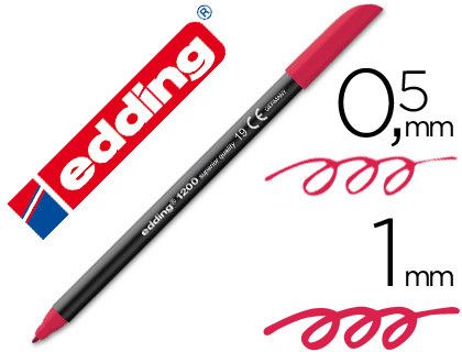 Rotulador Edding Punta Fibra 1200 Carmin N. 19 -Punta Redonda 0.5 Mm