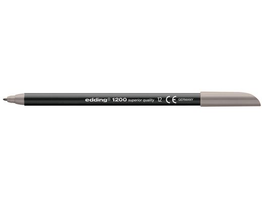 Rotulador Edding Punta Fibra 1200 Gris N.12 -Punta Redonda 0.5 Mm