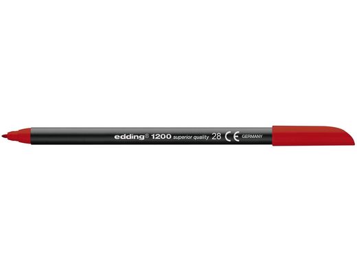 Rotulador Edding Punta Fibra 1200 Rojo Ingles N.28 -Punta Redonda 0.5 Mm