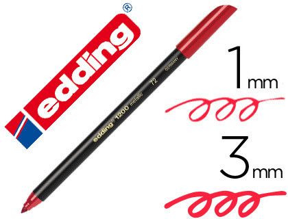 Rotulador Edding Punta Fibra 1200 Rojo Metalizado N 72 Punta Redonda 1-3 Mm