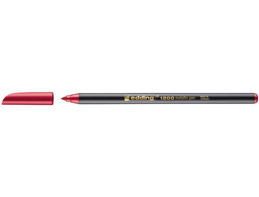 Rotulador Edding Punta Fibra 1200 Rojo Metalizado N 72 Punta Redonda 1-3 Mm