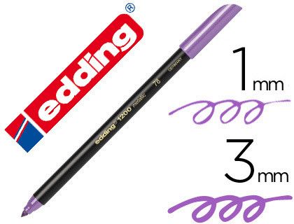 Rotulador Edding Punta Fibra 1200 Violeta Metalizado N 78 Punta Redonda 1-3 Mm