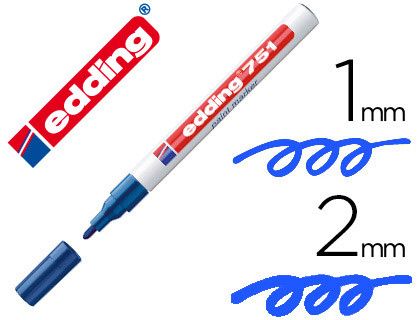 Rotulador Edding Punta Fibra 751 Azul Punta Redonda 1-2 Mm
