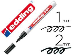 Rotulador Edding Punta Fibra 751 Negro Punta Redonda 1-2 Mm