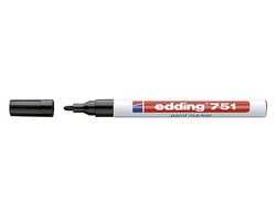 Rotulador Edding Punta Fibra 751 Negro Punta Redonda 1-2 Mm