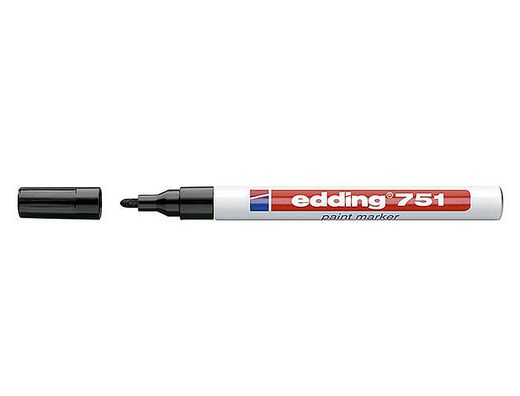 Rotulador Edding Punta Fibra 751 Negro Punta Redonda 1-2 Mm