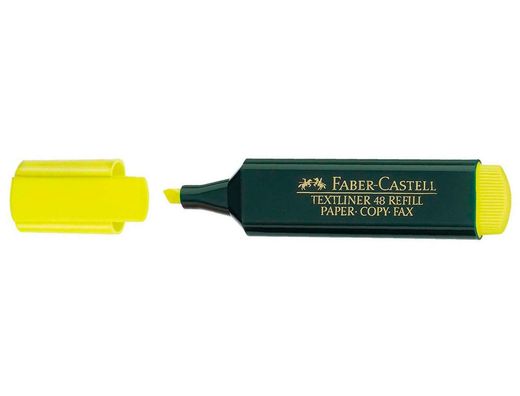 Rotulador faber castell fluorescente textliner 48-07 amarillo blister de 1 unidad