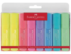 Rotulador faber fluorescente 1546 color pastel estuche 8 unidades surtidas