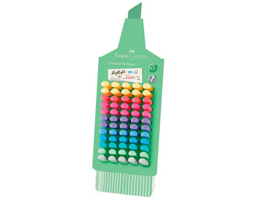 Rotulador faber fluorescente 1546 expositor de 60 unidades colores surtidos