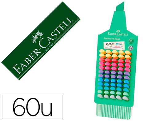 Rotulador faber fluorescente 1546 expositor de 60 unidades colores surtidos