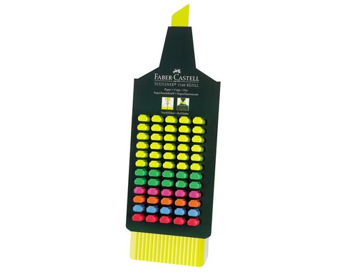 Rotulador faber fluorescente 48 -expositor 60 unidades colores surtidos