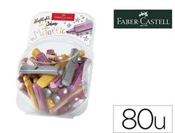 Rotulador faber fluorescente texliner 46 color metalico bombonera 80 unidades colores surtidos