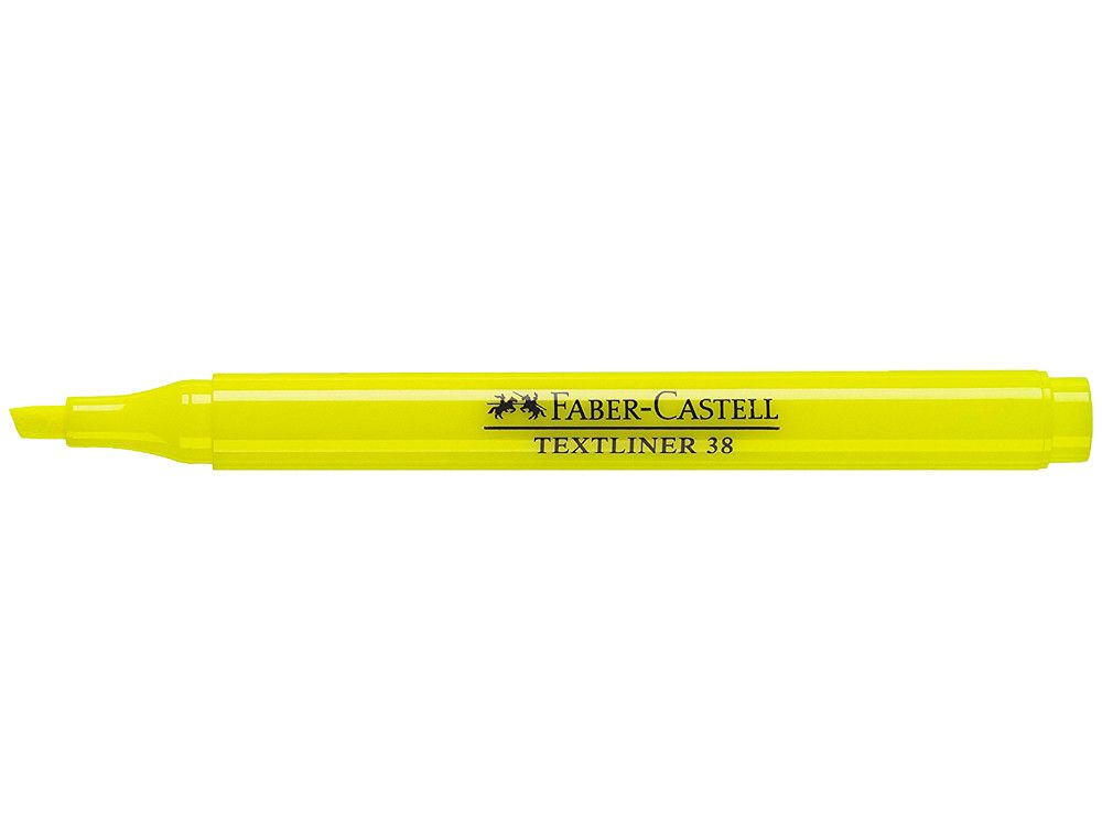 Rotulador faber fluorescente textliner 38 amarillo