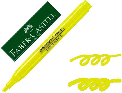 Rotulador faber fluorescente textliner 38 amarillo