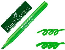 Rotulador faber fluorescente textliner 38 verde