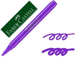Rotulador faber fluorescente textliner 38 violeta