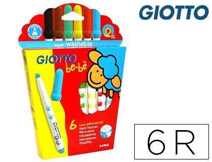 Rotulador giotto super bebe caja de 6 colores surtidos