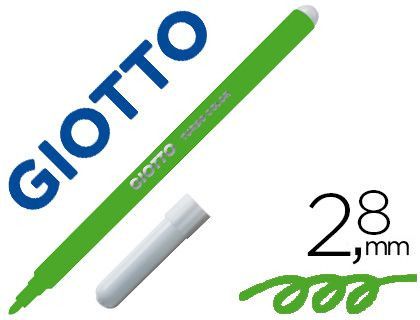 Rotulador giotto turbo color lavable con punta bloqueada unicolor verde