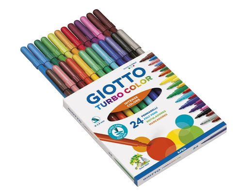 Rotulador Giotto Turbo color punta media (24 unidades)