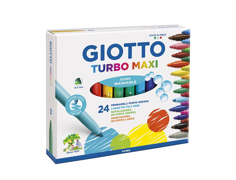 Rotulador Giotto Turbo maxi punta media (24 unidades)