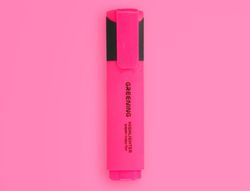 Rotulador greening fluorescente punta biselada rosa