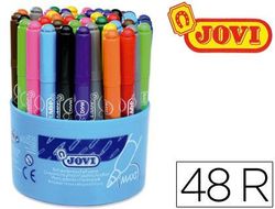 Rotulador Jovi Maxi 13 mm Bote de 48 Unidades 12 Colores4 Unidades de Cada Color.