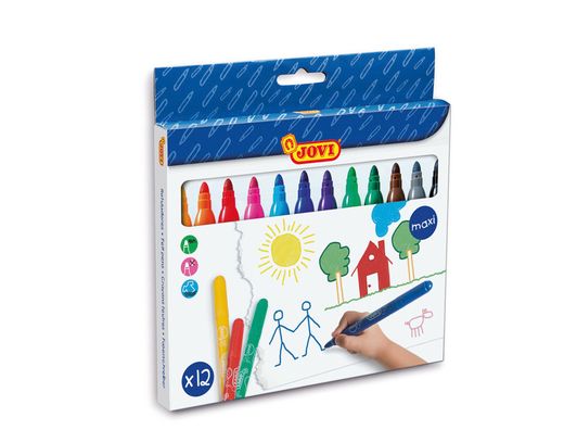 Rotulador Jovi Maxi 13 mm Caja de 12 Rotuladores Surtidos