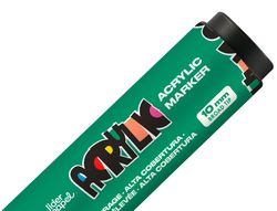 Rotulador liderpapel acrylic base agua todo tipo de superficie punta rectangular 10 mm verde
