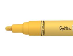 Rotulador liderpapel acrylic base agua todo tipo de superficie punta redonda 3 mm amarillo claro