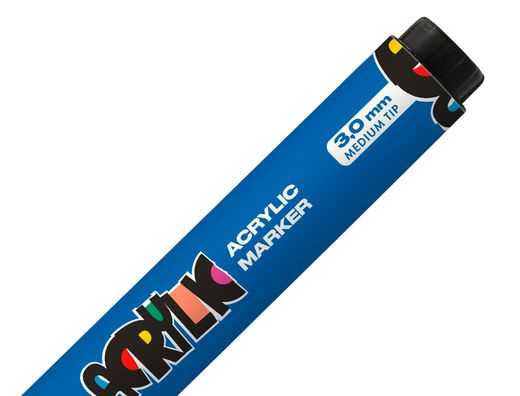Rotulador liderpapel acrylic base agua todo tipo de superficie punta redonda 3 mm azul
