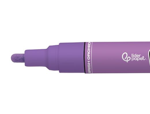 Rotulador liderpapel acrylic base agua todo tipo de superficie punta redonda 3 mm malva