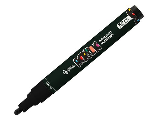 Rotulador liderpapel acrylic base agua todo tipo de superficie punta redonda 3 mm negro