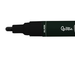 Rotulador liderpapel acrylic base agua todo tipo de superficie punta redonda 3 mm negro