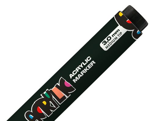 Rotulador liderpapel acrylic base agua todo tipo de superficie punta redonda 3 mm negro