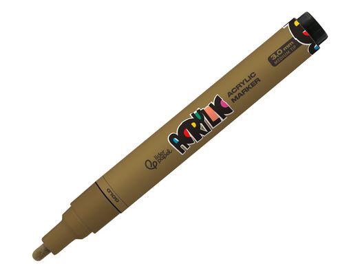 Rotulador liderpapel acrylic base agua todo tipo de superficie punta redonda 3 mm oro
