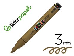 Rotulador liderpapel acrylic base agua todo tipo de superficie punta redonda 3 mm oro
