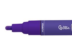Rotulador liderpapel acrylic base agua todo tipo de superficie punta redonda 3 mm purpura