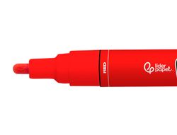 Rotulador liderpapel acrylic base agua todo tipo de superficie punta redonda 3 mm rojo