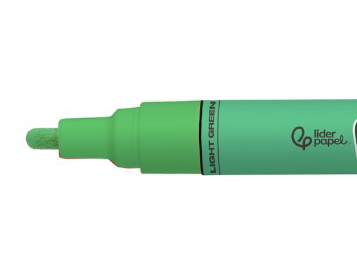 Rotulador liderpapel acrylic base agua todo tipo de superficie punta redonda 3 mm verde claro