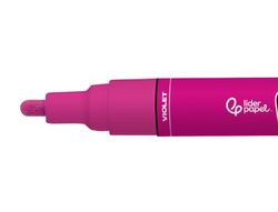Rotulador liderpapel acrylic base agua todo tipo de superficie punta redonda 3 mm violeta
